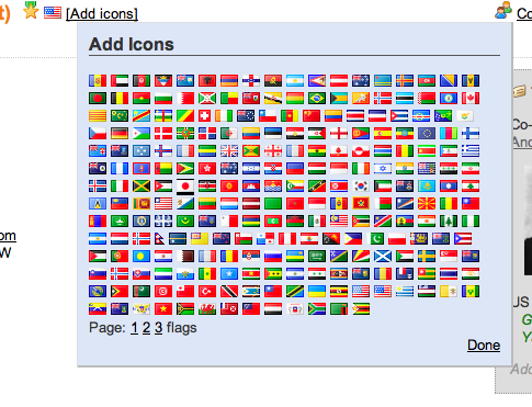 Icon picker flags